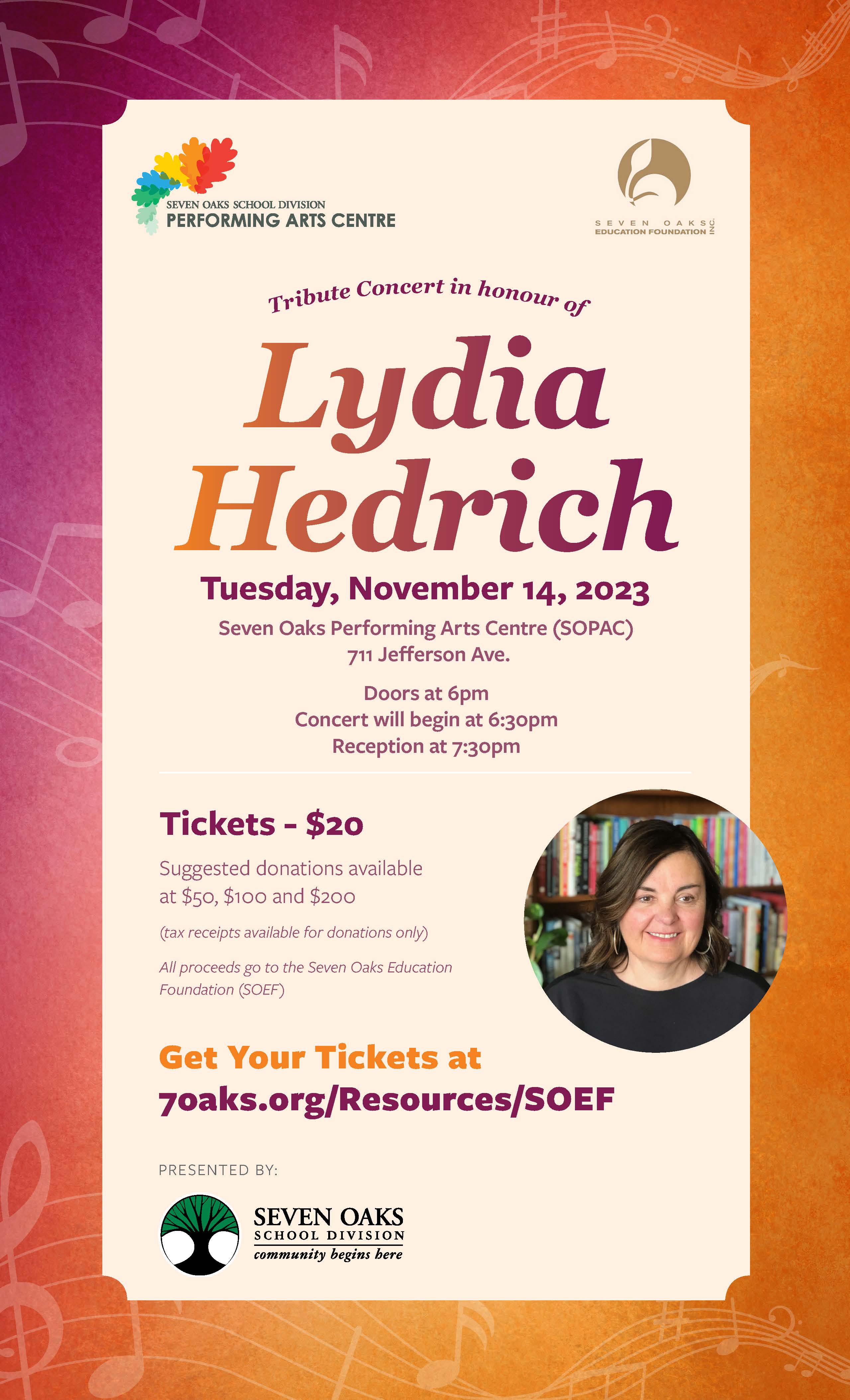 Tribute Concert in Honour of Lydia Hedrich poster