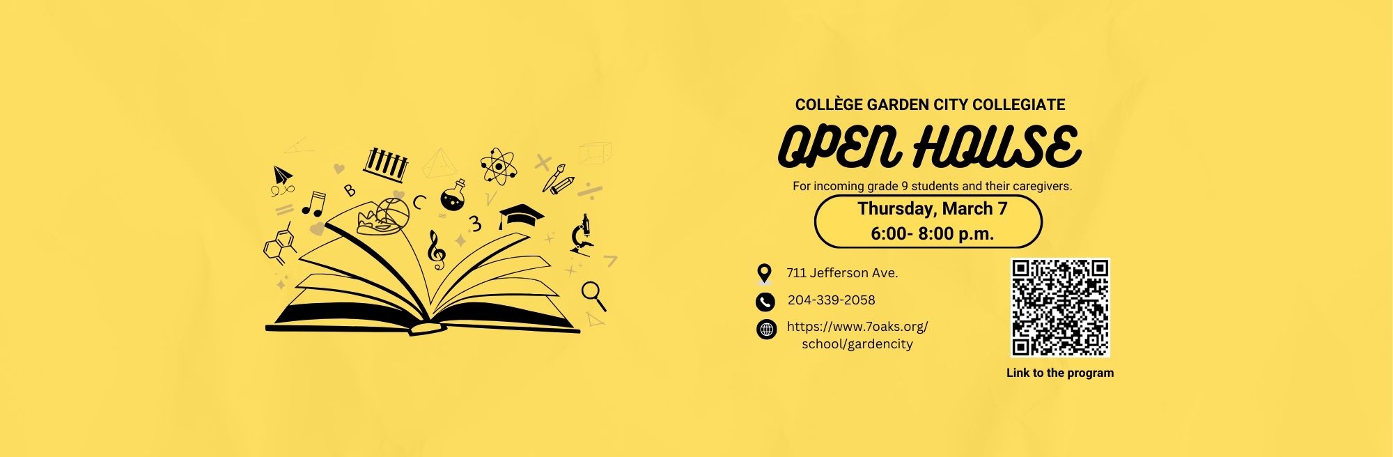 Collège Garden City Collegiate’s OPEN HOUSE (Please click here for more information)